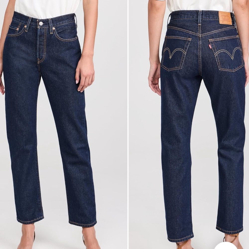 Levi's 501 Women's Dark Blue Straight Leg Jeans